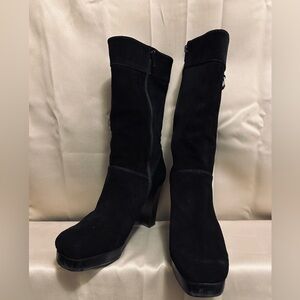 Stuart Weitzman Mid Calf Suede Platform Boots Sz. 9 1/2